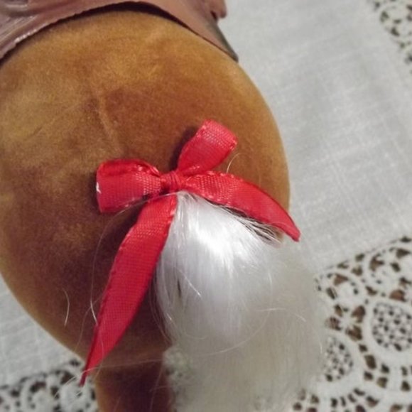 Brown Flocked Pony, Carnival Prize Horse - Picture 7 of 9